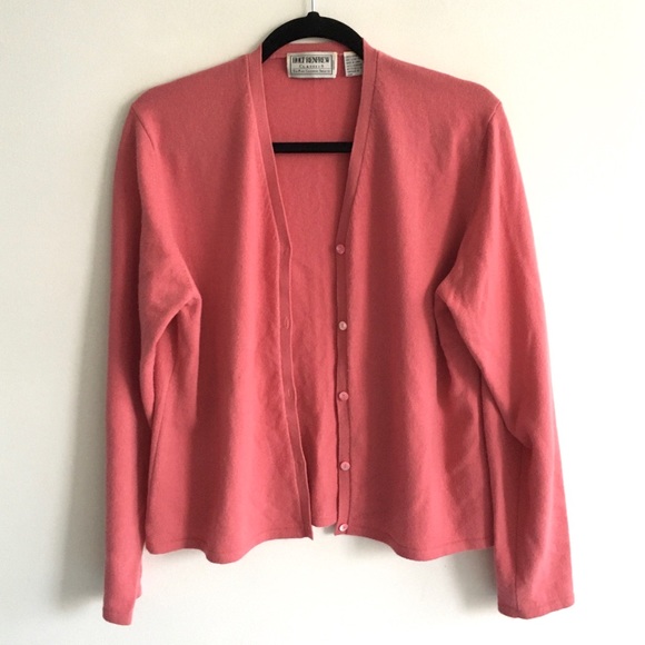 (SOLD) HOLT RENFREW Cashmere Button Front Cardigan - Picture 2 of 4